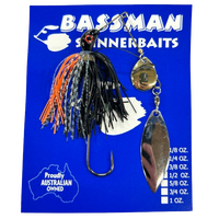 BASSMAN CARLS COMPACT SPINNERBAIT LURE 5/8oz