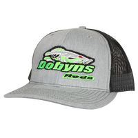 DOBYNS GREY CAP WITH BLACK MESH GREEN LOGO