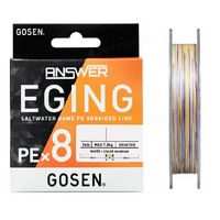 GOSEN ANSWER EGI 8 PLY BRAID LINE 200m - WHITE/COLOUR MARKING