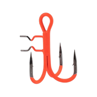 MIKADO JAWS VERTICAL TREBLE HOOKS UV ORANGE