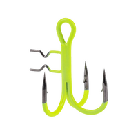 MIKADO JAWS VERTICAL TREBLE HOOKS UV YELLOW