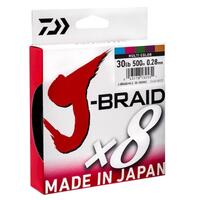 DAIWA J BRAID X8 BRAID LINE 300m MULTI COLOUR