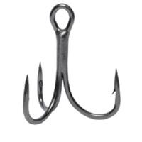 VMC 7554BN BLACK NICKEL 2X INLINE TREBLE HOOKS