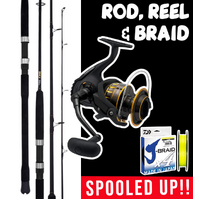 DAIWA ROCK &amp; GUTTERS SURF ROD REEL COMBO
