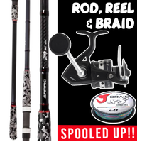 HEAVY HITTER SURF ROD REEL COMBO