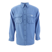 SAMAKI BREEZE MENS VENTED LONG SLEEVE SHIRT PACIFIC BLUE